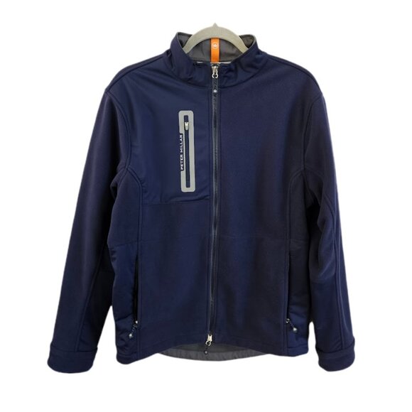 Peter Millar Thermal Block Microfleece Jacket Navy M - Picture 3 of 14